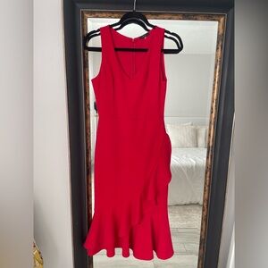 Soprano Vibrant Red Asymmetrical Dress